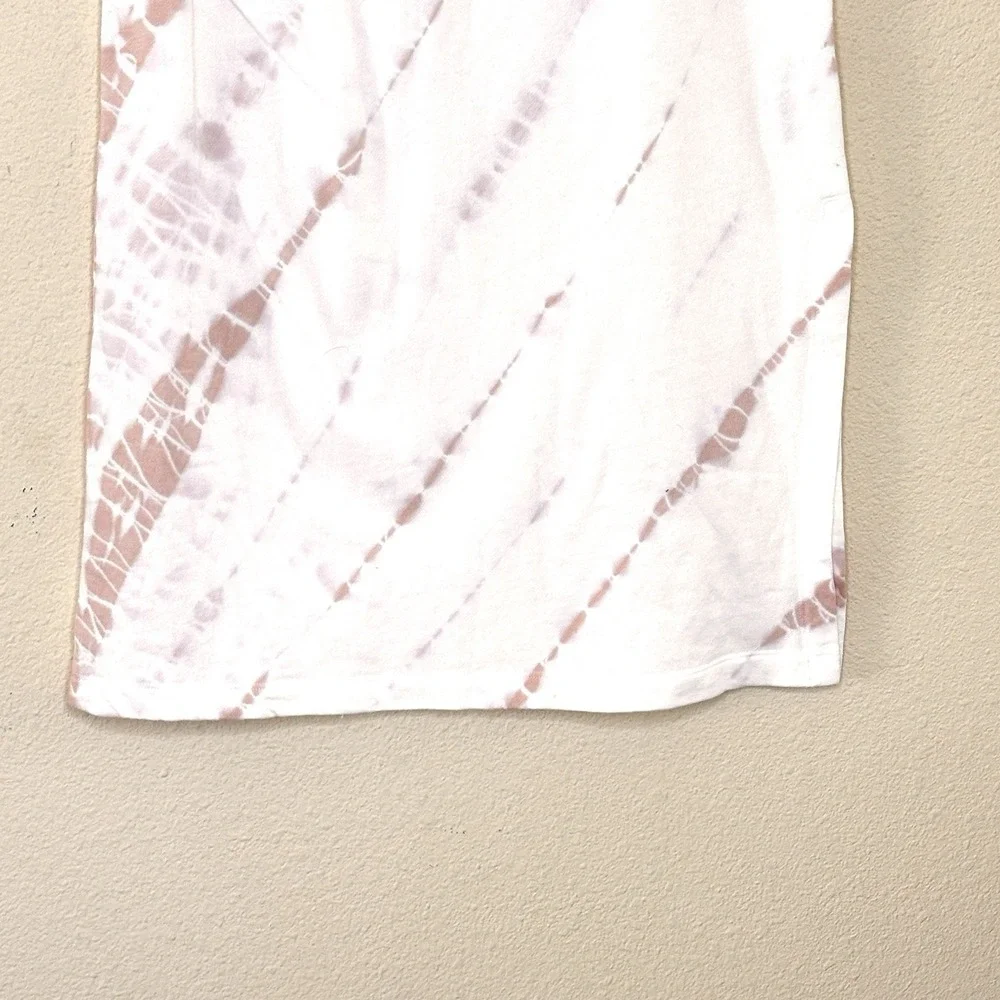 Splendid Womens Celeste Tie Dye Midi Skirt Size M White Pink Athleisure Beach‎